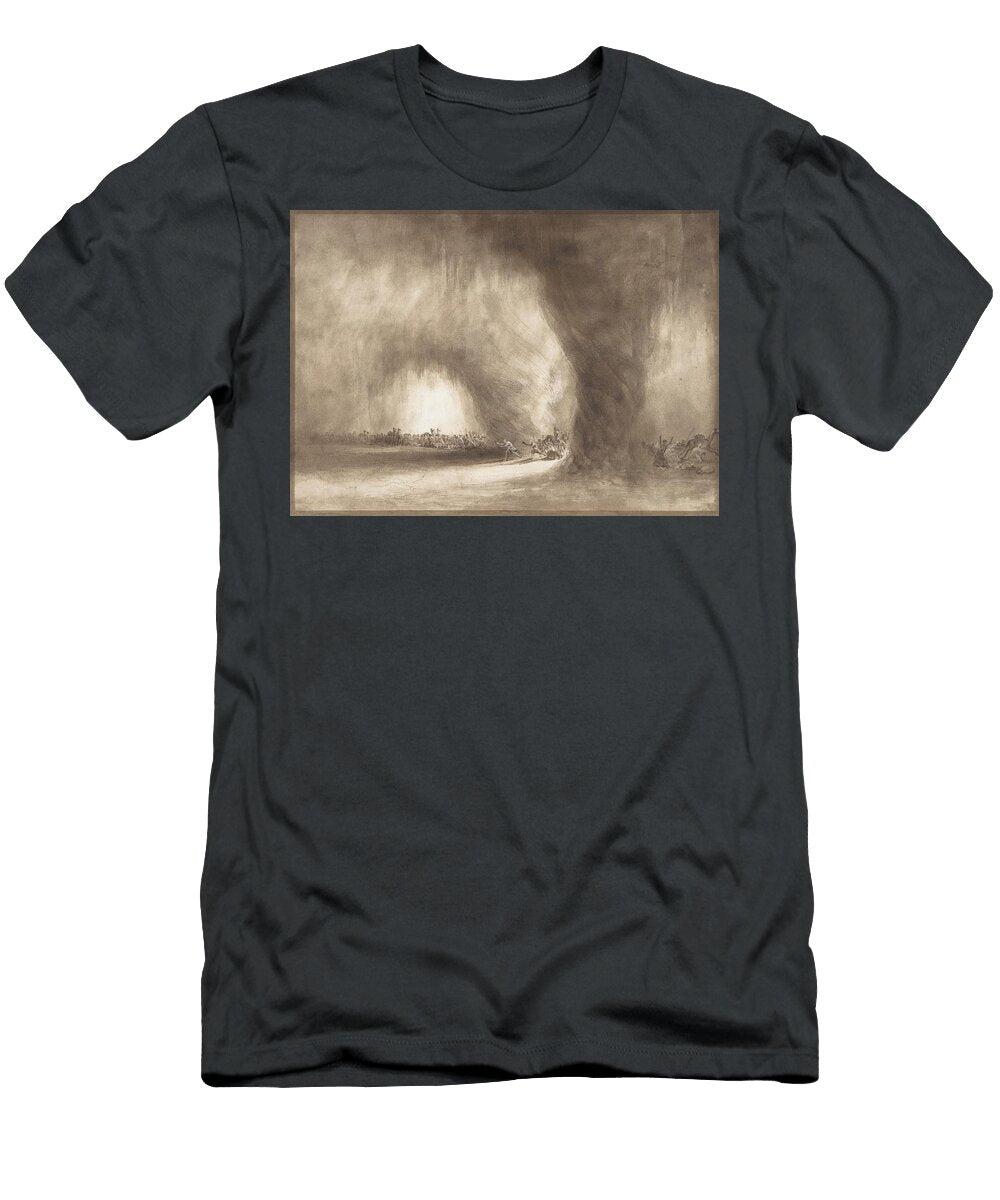 A Column of Oriental Travelers Scattered By a Dust Storm William West T-Shirt