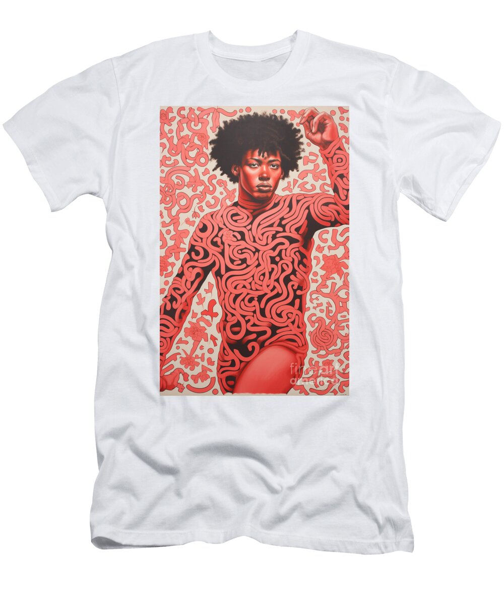 A Drawing of a Young Handsome Teen Barack Obams C DC Ac Baddfd Artistic Rifki T-Shirt