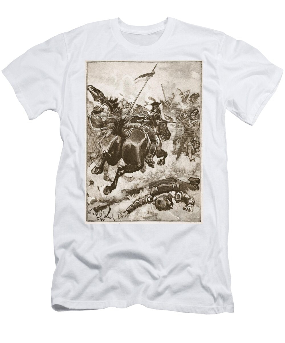 A Fierce Hand to Hand Fight Ensued Stanley L Wood T-Shirt