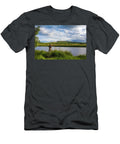 A Fisherman Fly Fishing in the Evening on the Blackwater of Dee Scotland Snapt Photography T-Shirt