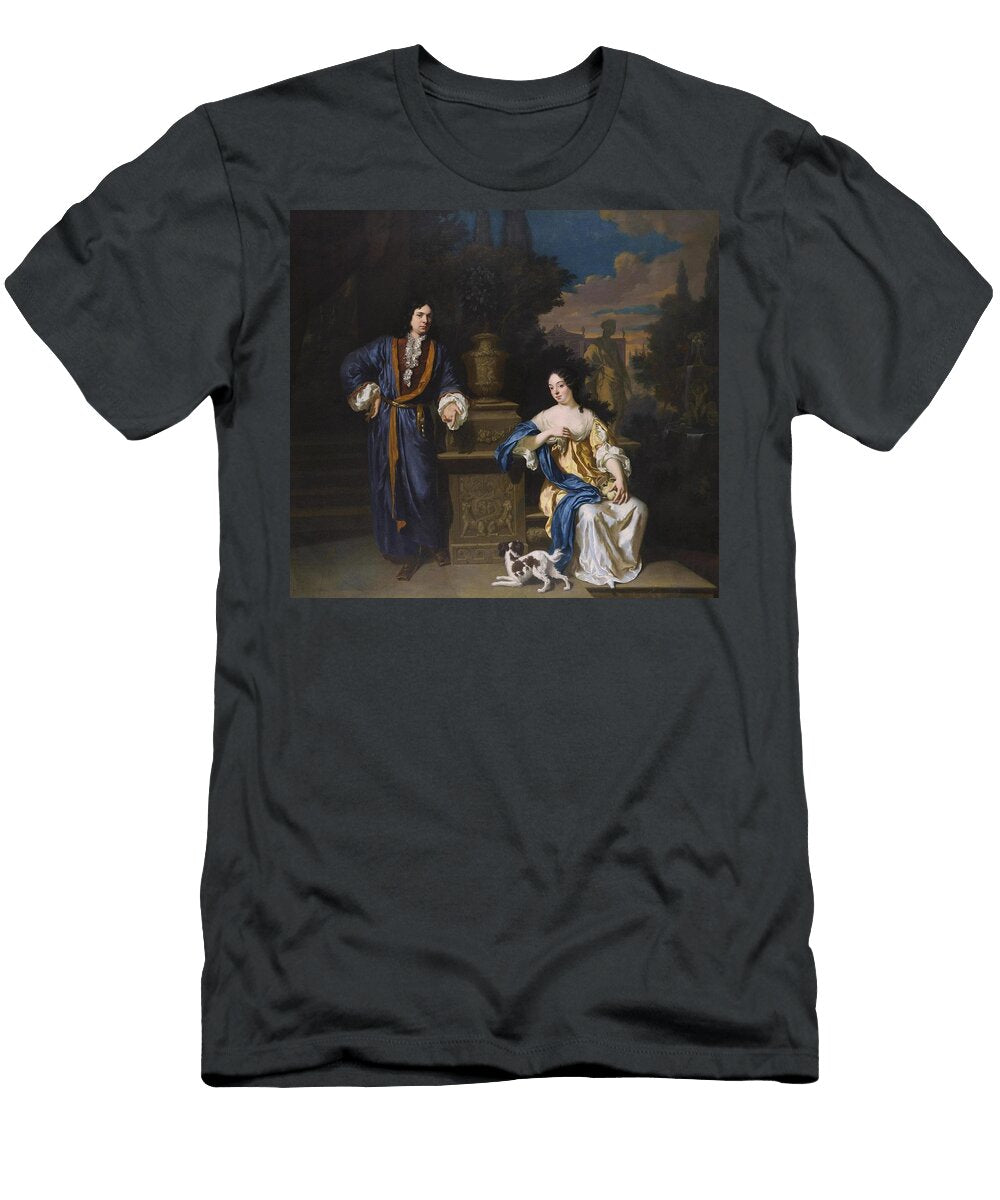 A Gentleman and a Lady in a Park Jan Verkolje Dutch T-Shirt