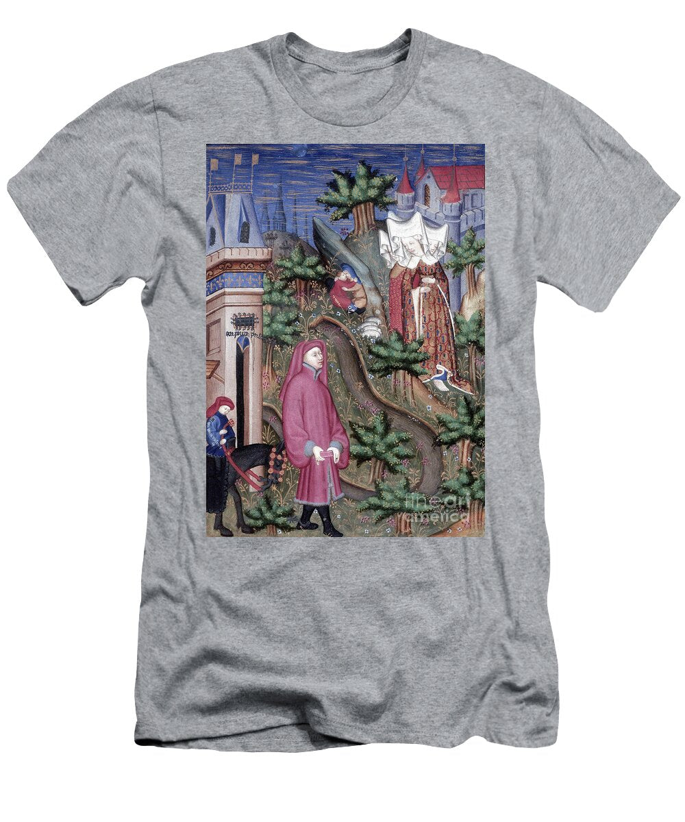 A Gentleman in a Landscape Followed By Another Mounted on a Horse with Three Ladies European School T-Shirt