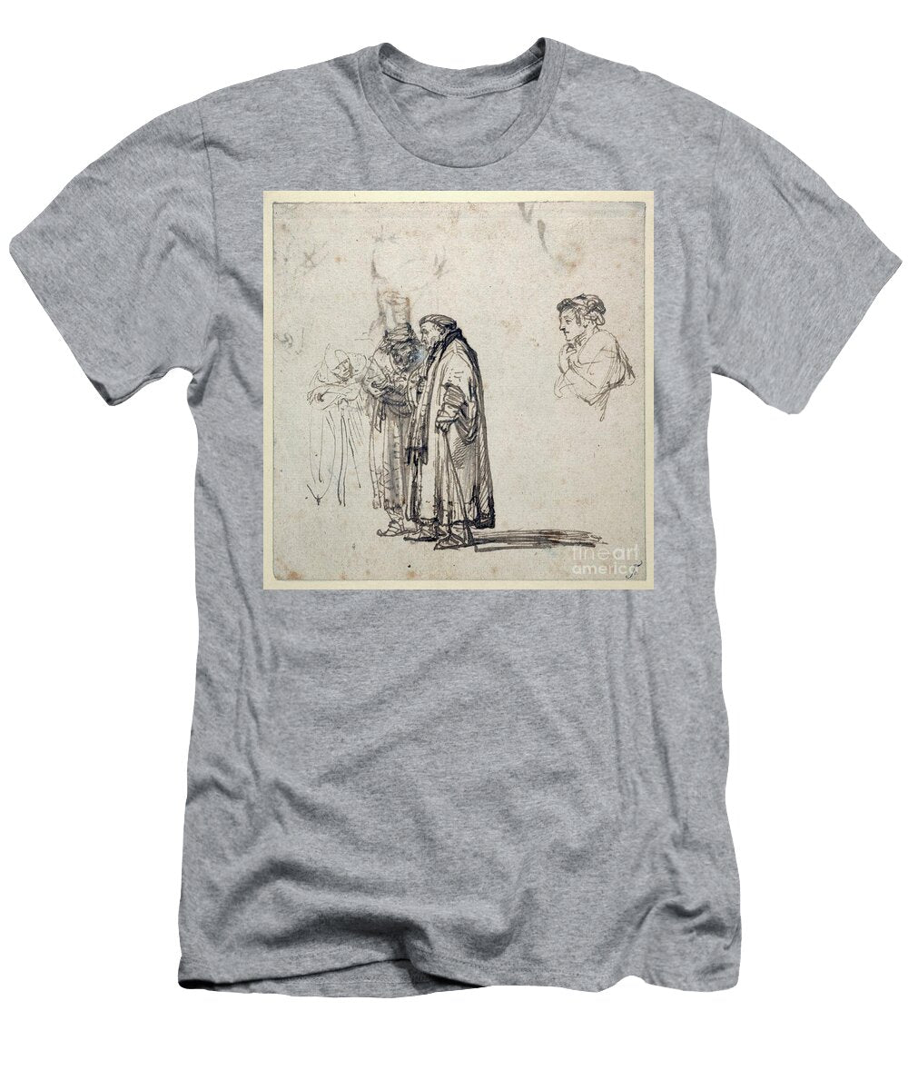 A Group of Elderly Scholars and Separately a Younger Mans Profile Recto of Rembrandt Harmensz Van Rijn T-Shirt