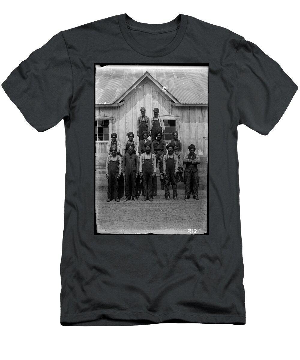 A Group of Sikh Sawmill Workers From North Pacific Lumber Co At Barnet Pose for the Camera Celestial Images T-Shirt