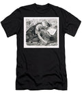 A Learned Man Absorbed in the Koran 19th Century Engraving on Paper Karl Wilhelm Gentz T-Shirt