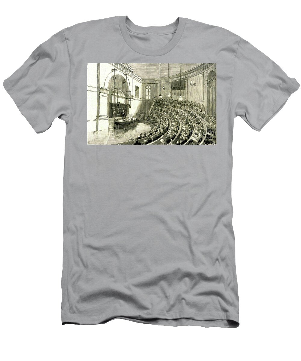 A Lecture in the Amphitheater of the Ecole Polytechnique of Paris Engraving 1890 Fortune Louis Meaulle T-Shirt