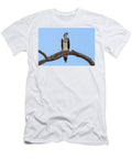 A Majestic Bird of Prey Perches Confidently on a Tree Branch Gerald Cannon T-Shirt