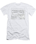A Man Is Seen Sitting in a Waiting Room Covered Jack Ziegler T-Shirt
