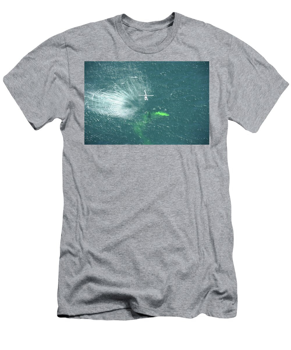 A Navy Mh 60 Seahawk Helicopter Retrieve a Marine During a Joint Service Search and Rescue Military Bahar Asar T-Shirt