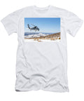 A Navy Mh 60s Seahawk Helicopter Conducts a Flight Maneuver Military US Navy Bahar Asar T-Shirt