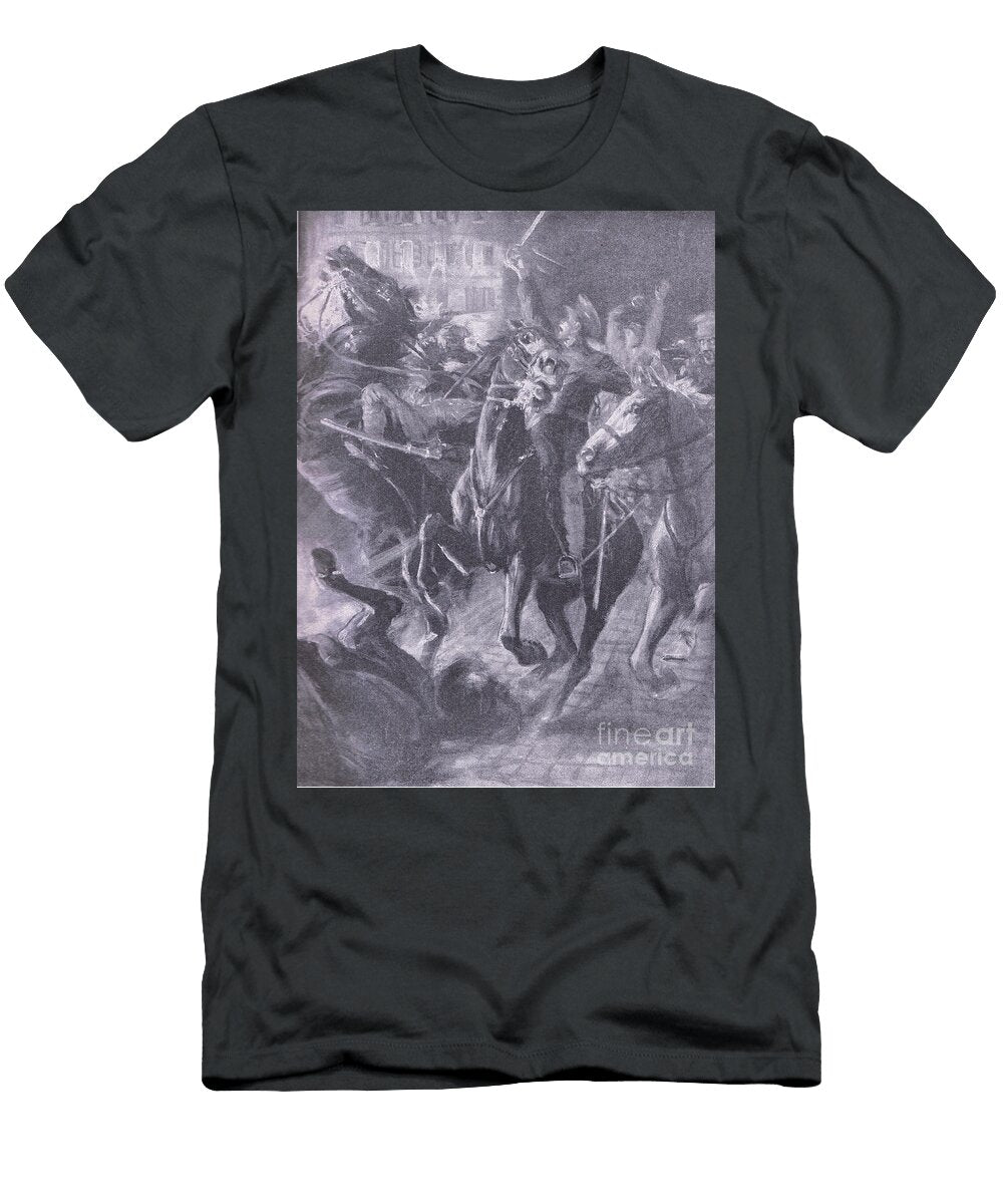 A Night Charge By British Cavalry During the Sweeping Movement in October 2014 From History of the Great War Vol 3 C1920 Simon Harmon Vedder T-Shirt