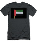 A Official Flag of the United Arab Emirates on Toothpick on Black Background a Horizontal Tricolour of Green White and Black with a Vertical Red Bar At the Hoist Vaclav Sonnek T-Shirt