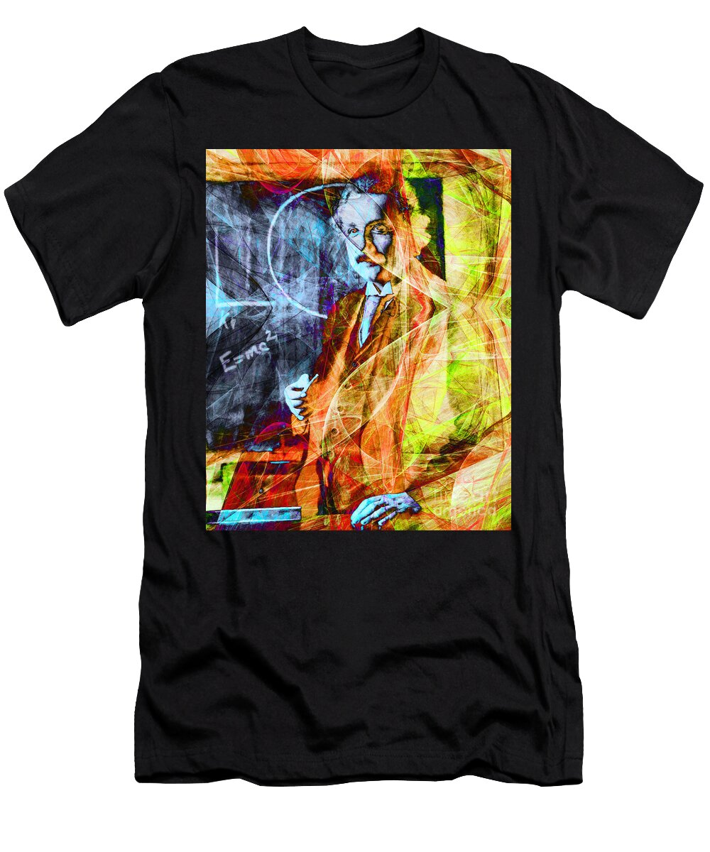 A Person Who Never Made a Mistake Never Tried Anything New Einstein in Abstract 20140908 Wingsdomain Art and Photography T-Shirt