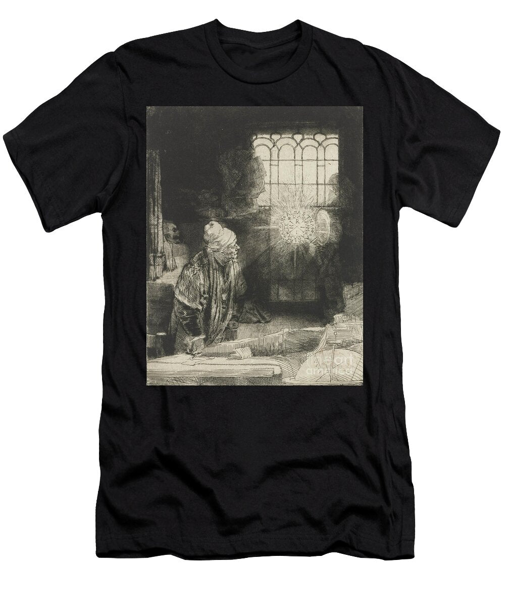 A Scholar in His Study Faust 1650 54 Etching Rembrandt Harmensz Van Rijn T-Shirt