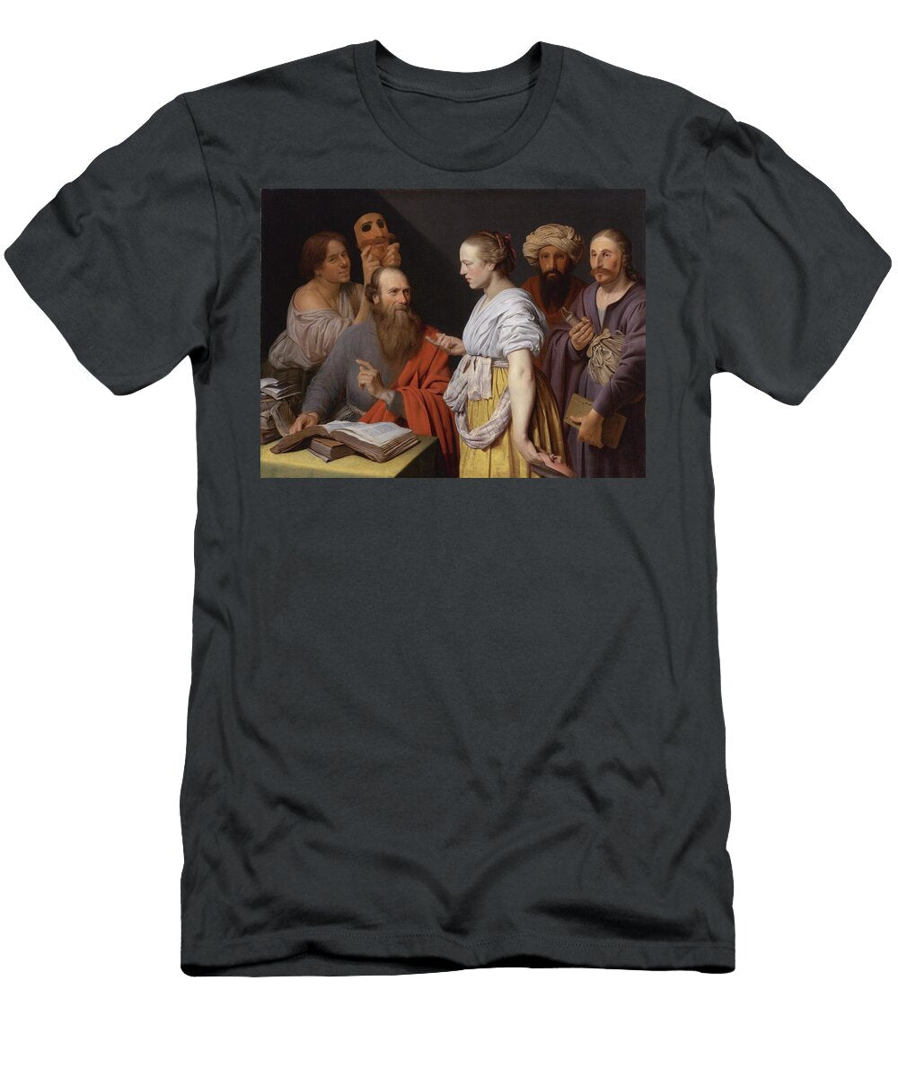 A Scholar in His Study with Figures with Masks Willem Van Der Vliet T-Shirt