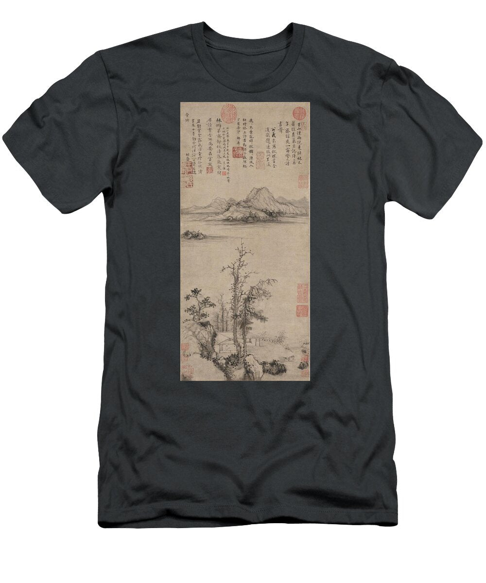 A Scholars Retreat Amid Autumn Trees Wang Fu Wang Fu T-Shirt