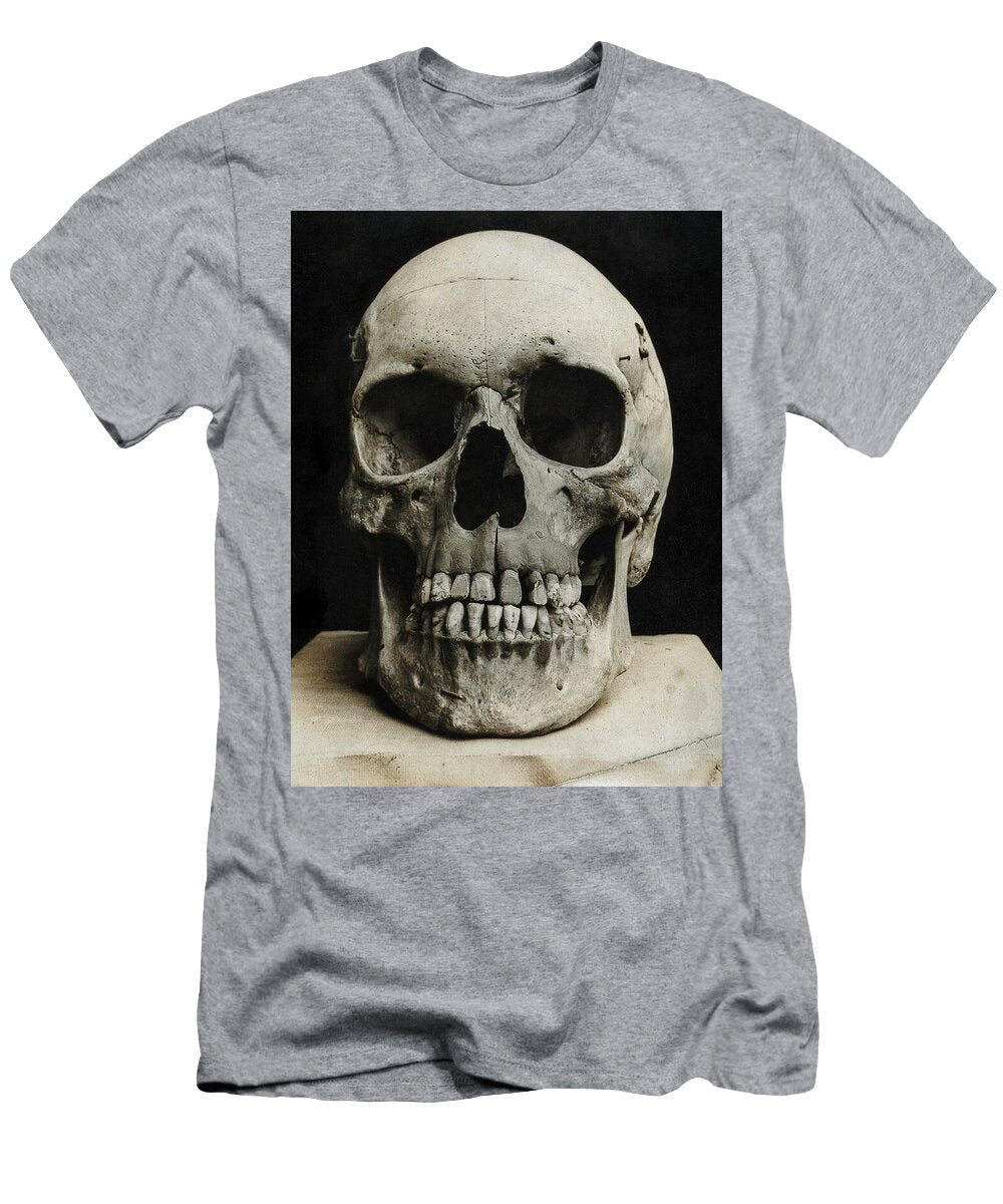 A Skull Prepared for Demonstration Front View Photograph Talha Khan T-Shirt