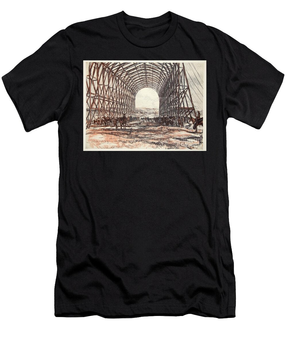 A Stable on the Western Front Illustration From the Western Front 1917 David Muirhead Bone T-Shirt