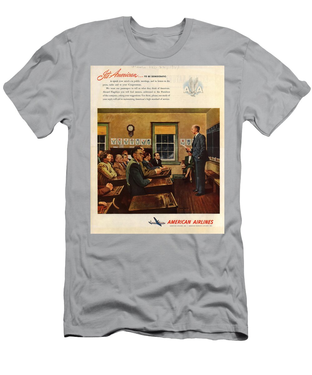 A Teacher Lectures a Classroom of Students in a Vintage Illustra Dorcas Re T-Shirt
