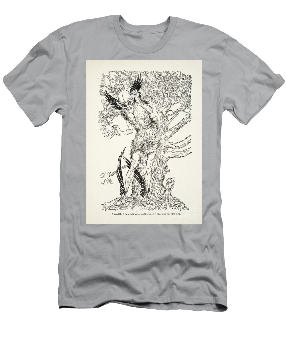 A Terrible Fellow Half As Big As the Tree By Which He Was Standing From Little Brother and Little Sister and Other Tales By the Brothers Grimm 1917 Arthur Rackham T-Shirt