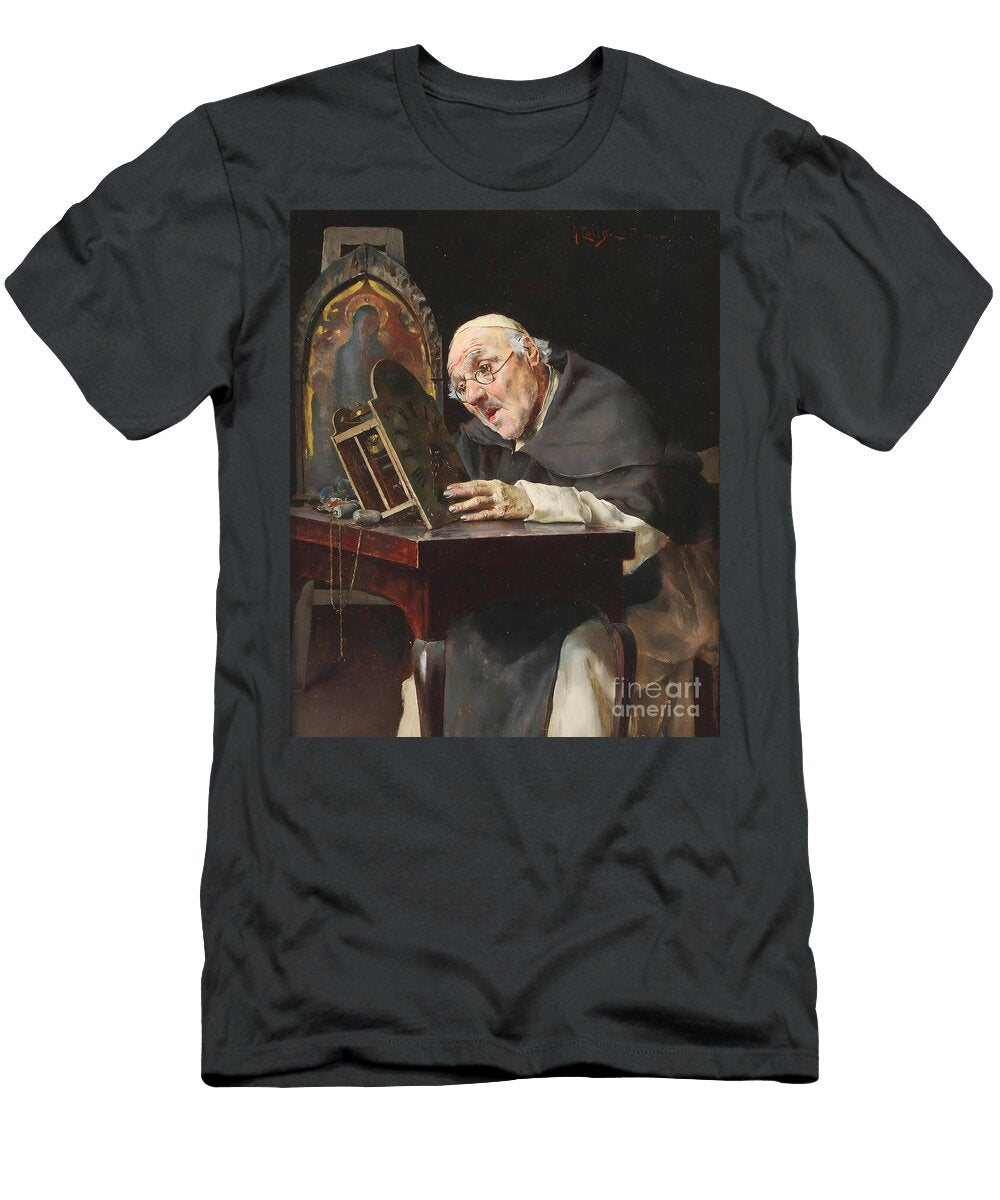 A Timely Repair Ca 1890 Elderly Man Examines Ancient Artifact Arturo Colosci T-Shirt
