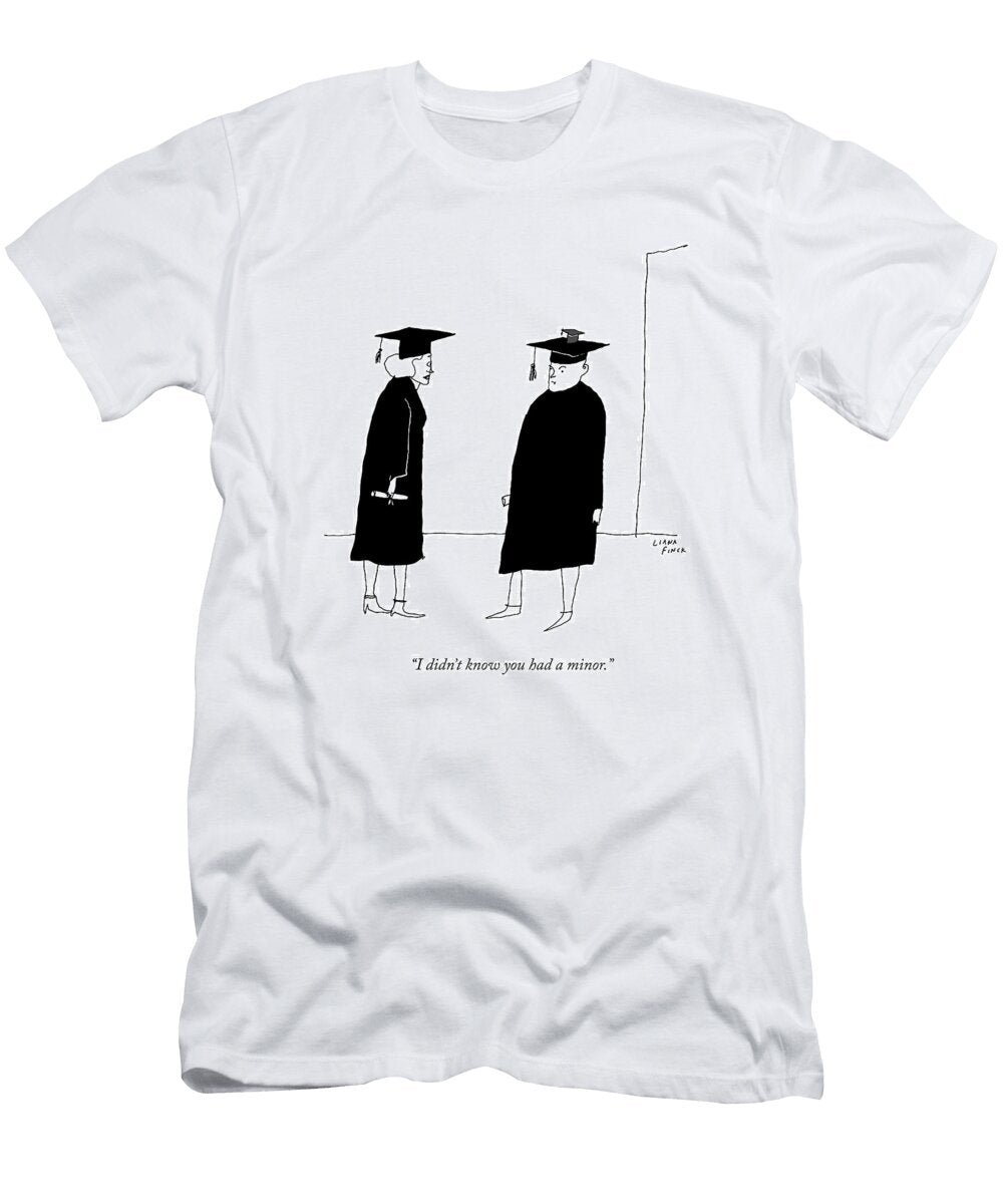 A Woman in a Graduation Cap and Gown Speaks Liana Finck T-Shirt