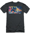 Abstract Art Hockey Player Bruins Boston Bear Den Td Garden Watercolor Colorful Design Elmer Powers T-Shirt