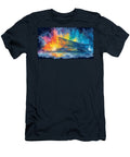 Abstract Design Colorful Building Oilers Edmonton Ice Palace Rogers Place Watercolor Modern Architec Elmer Powers T-Shirt