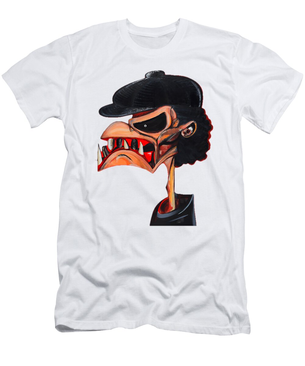 Abstract Profile with Red Teeth Kenvin Tran T-Shirt