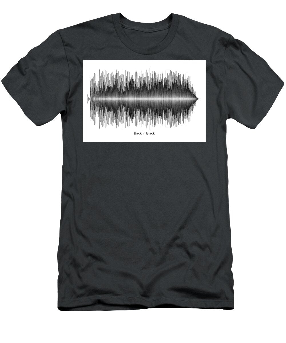 Ac DC Back in Black Sound Wave Art Soundwave Art T-Shirt