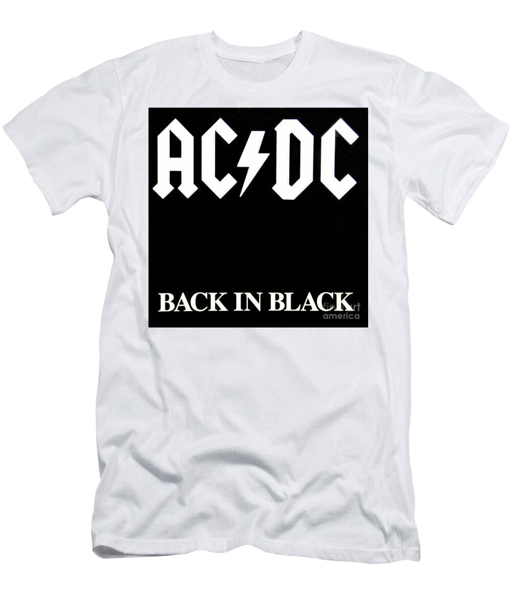 Ac Dcs Back in Black Album Cover 1990 David Lee Thompson T-Shirt