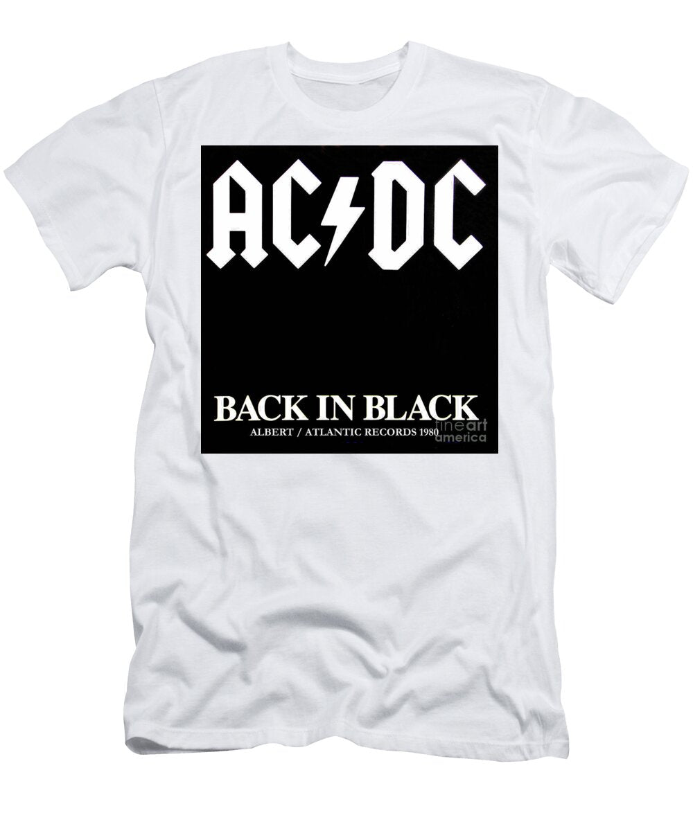 Ac Dcs Back in Black Album Cover 1990 Work B David Lee Thompson T-Shirt