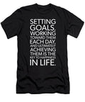 Achieving Goals Is Key to Happiness Gym Hustle Success Matthew Chan T-Shirt