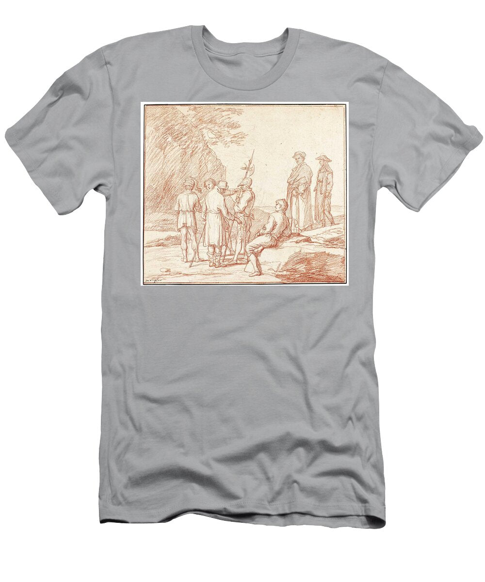 Adrien Manglard Group of Figures and a Soldier in a Landscape Celestial Images T-Shirt