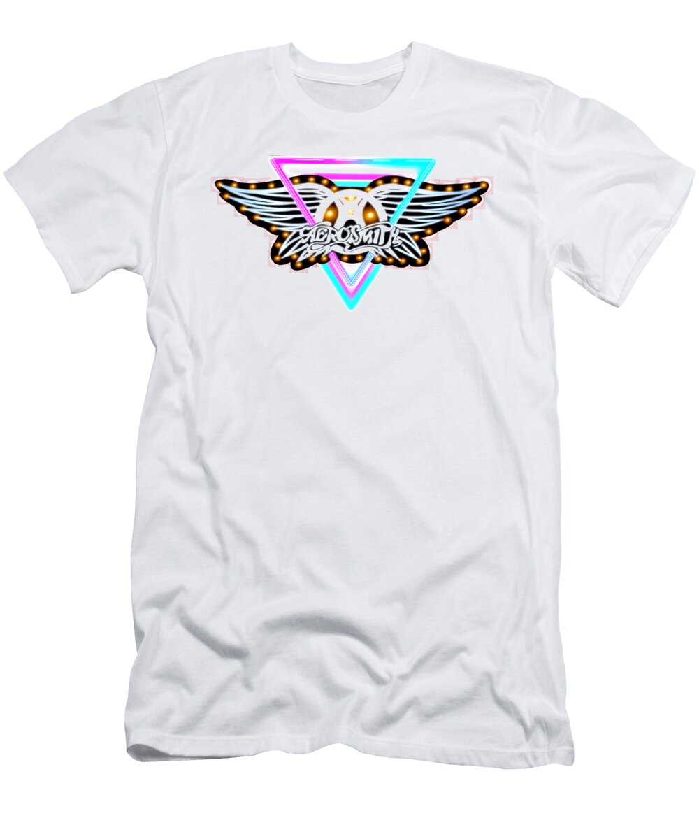 Aerosmith Neon Lit Logo Quang Vu T-Shirt