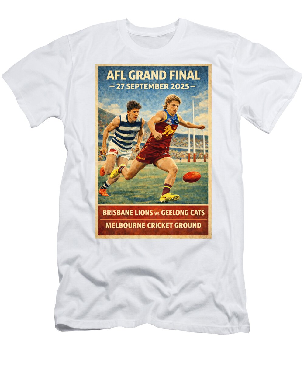 Afl Grand Final 2025 Fierce Chase Poster Matthew Floyd T-Shirt