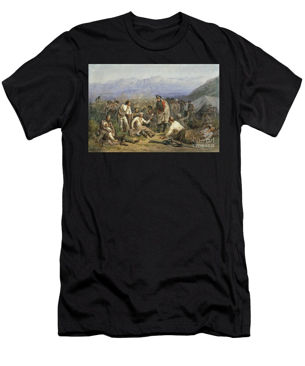 After the Battle Scene From the Crimean War 1862 Watercolor Konstantin Nikolaevich Filippov T-Shirt
