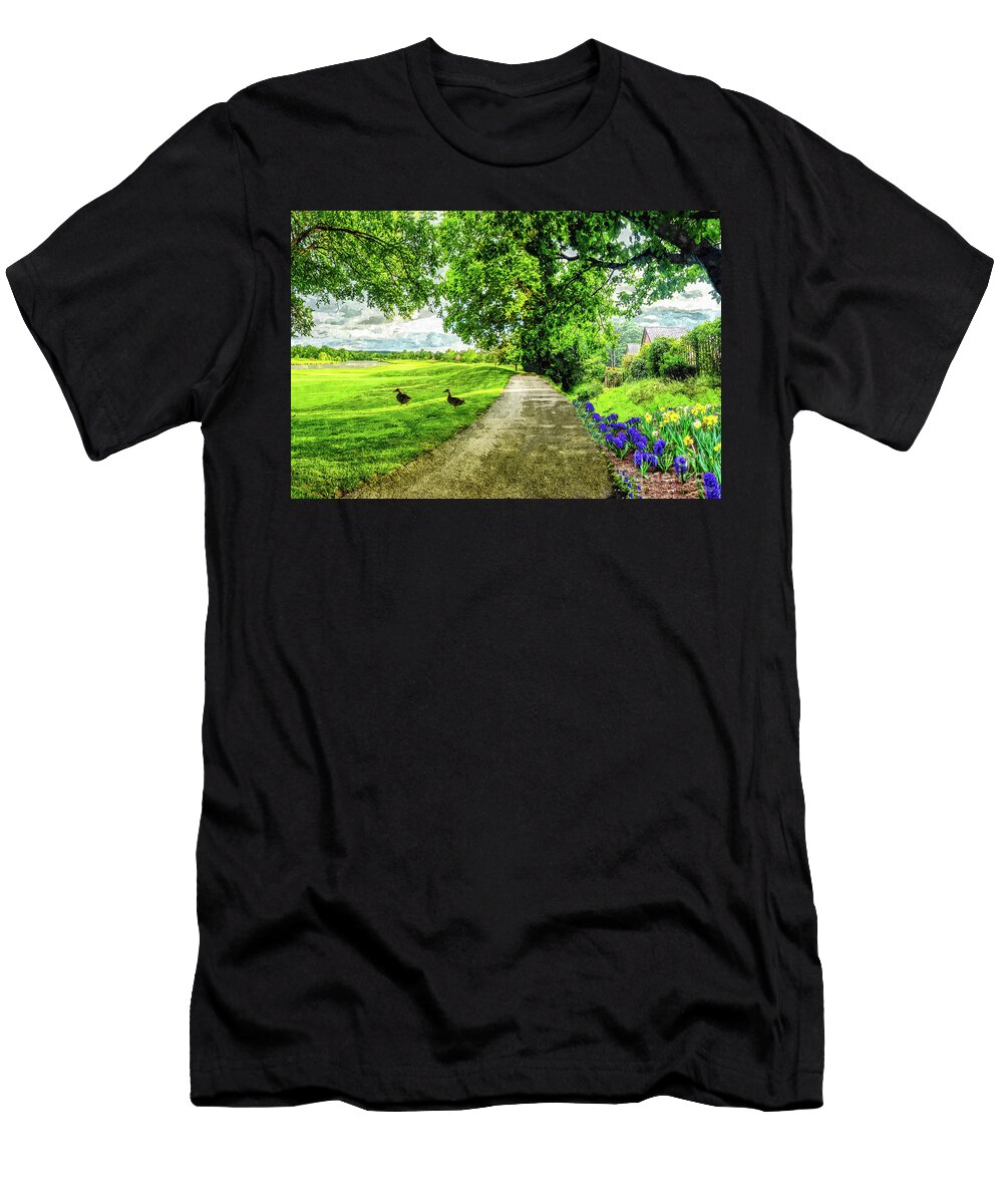 Afternoon Walk Painterly Jennifer White T-Shirt