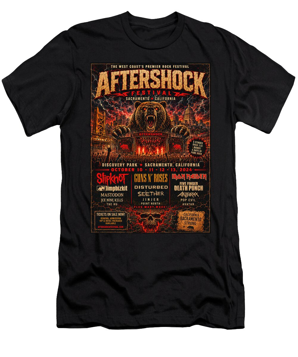 Aftershock Festival 2024 Lineup Kevin Walker and Pixel Reverie T-Shirt