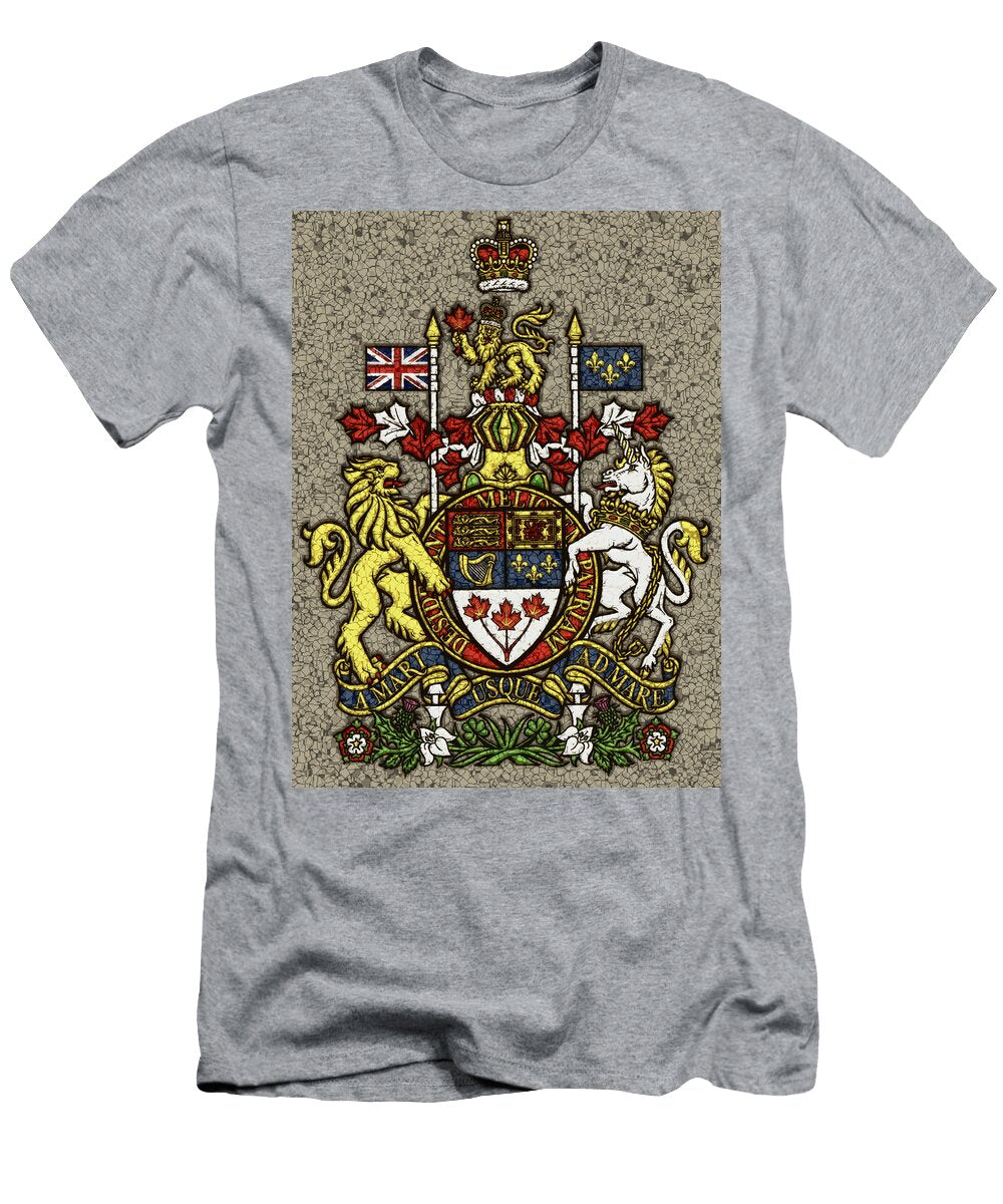 Aged and Cracked Canada Coat of Arms David G Paul T-Shirt