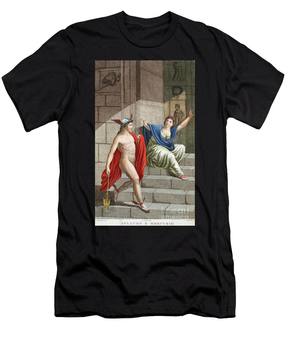 Aglauros and Mercury or Aglauro E Mercurio Illustration From Ovids Metamorphoses Luigi Ademollo T-Shirt
