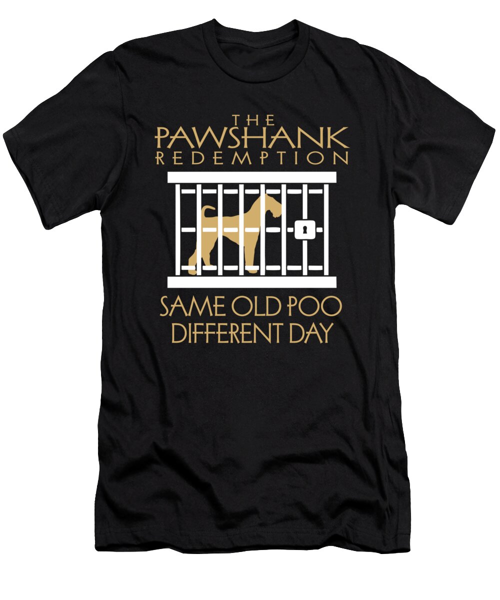 Airedale Same Old Poo Different Day Dusan Vrdelja T-Shirt