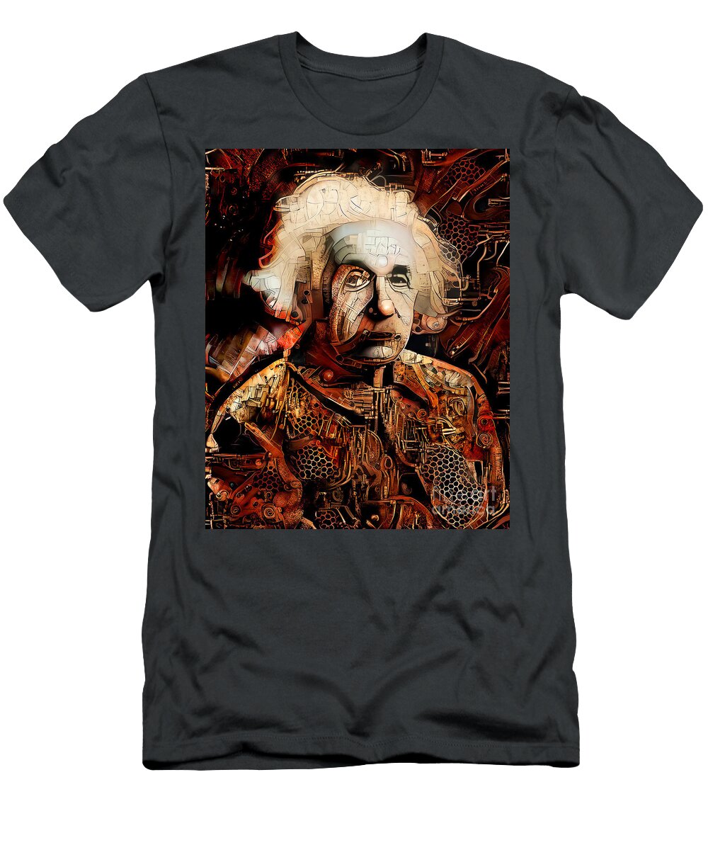 Albert Einstein Time Machine 20210215 Wingsdomain Art and Photography T-Shirt