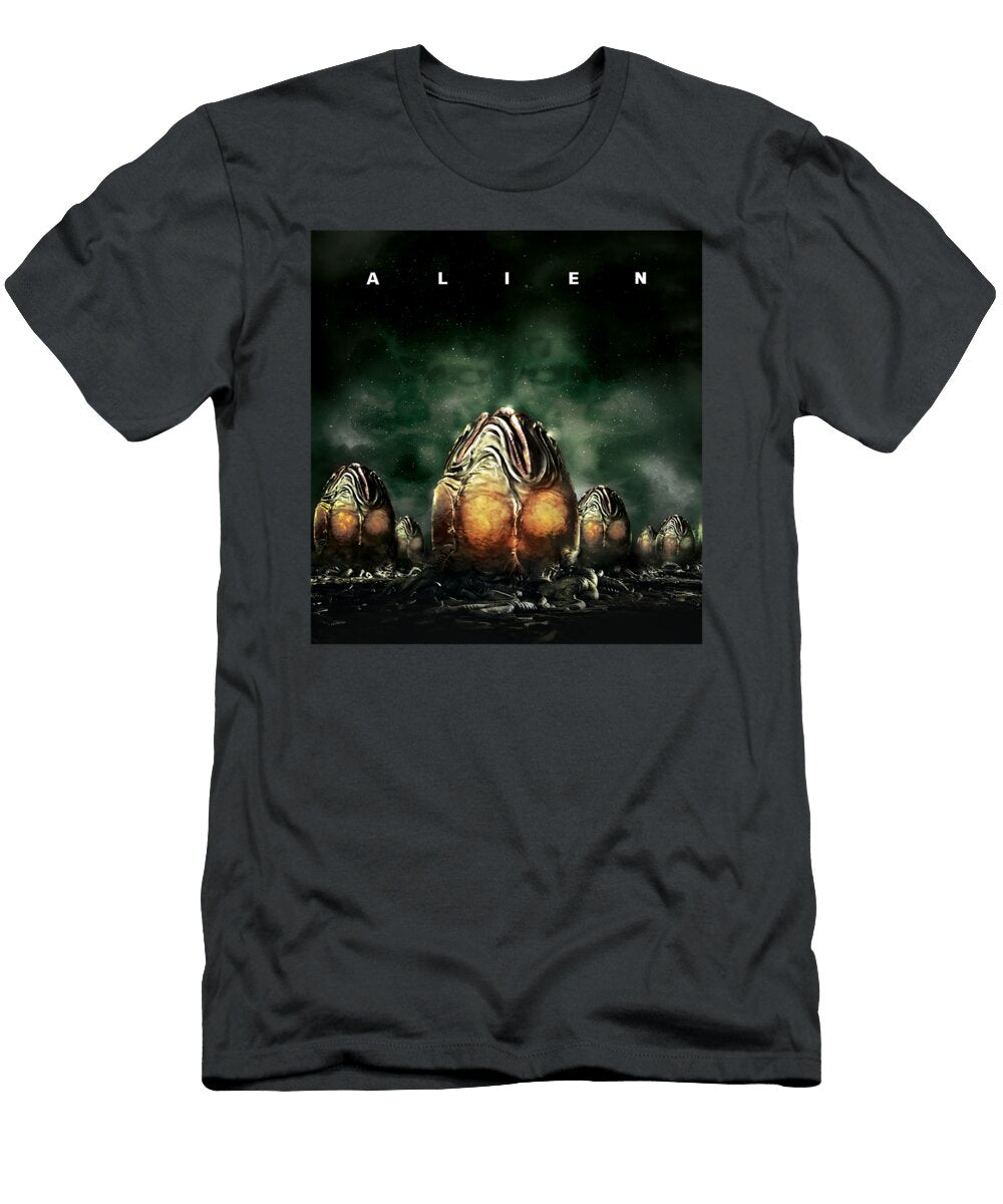 Alien Xenomorph Eggs Movie Poster Ceilid Mea T-Shirt