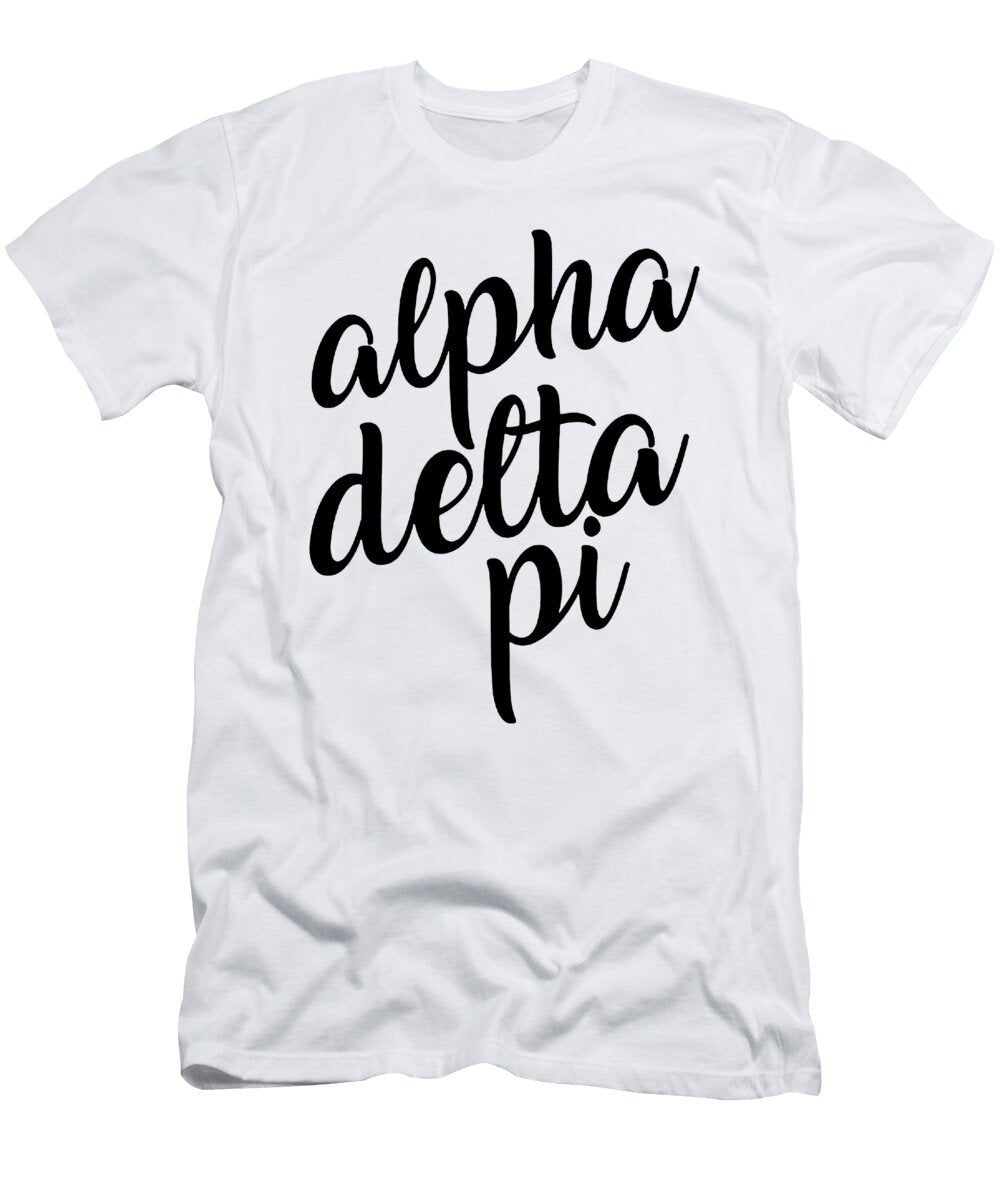 Alpha Delta Pi Script Relaxed V Neck Graphic Adpi Relaxed Sorority Little Sister Gift Senior Elijah Forster T-Shirt
