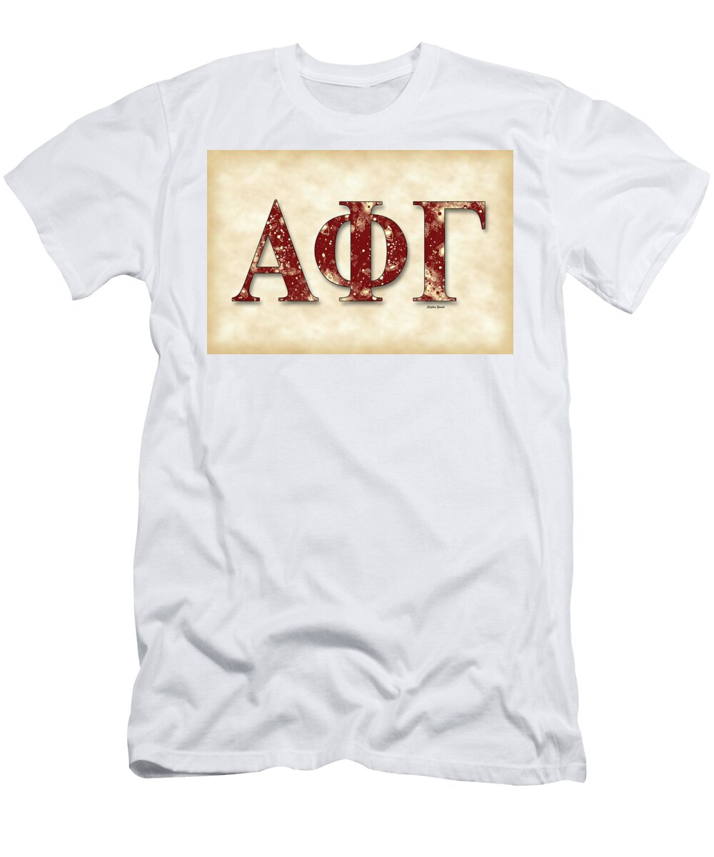 Alpha Phi Gamma Parchment Stephen Younts T-Shirt