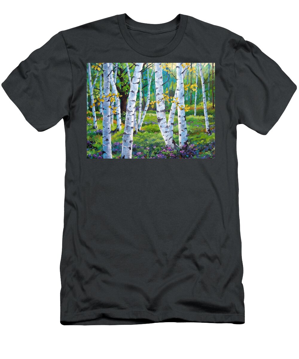Alpine Flowers and Birches Richard T Pranke T-Shirt