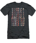 America Stacked Vintage Wood Patriotic Wall Art Oussama El Boubakraoui T-Shirt