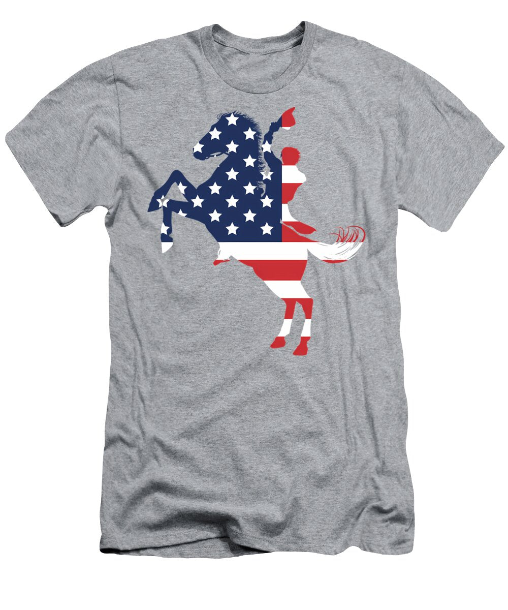 American Cowboy USA Flag with Cowboy Quang Vu T-Shirt