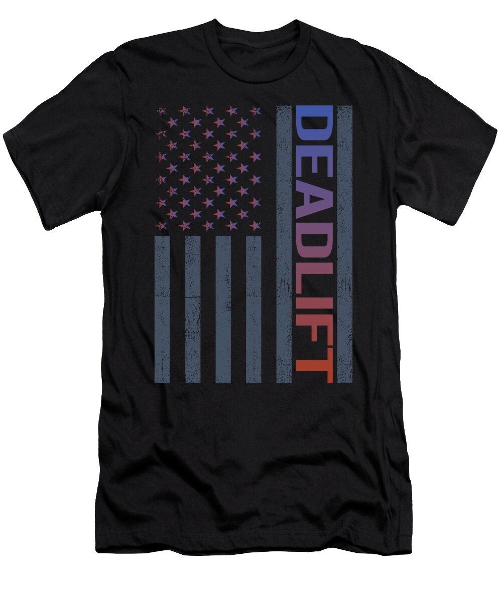 American Flag Deadlift Petrona Romero T-Shirt